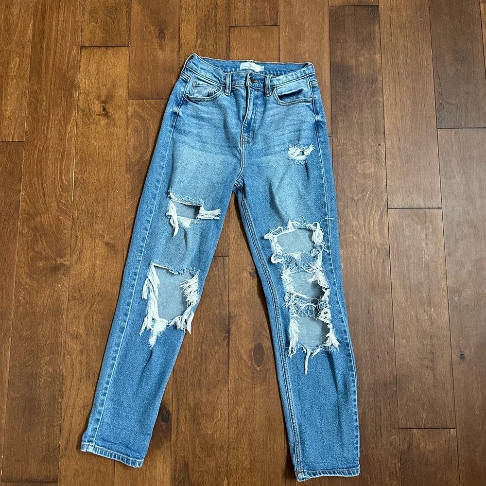 Windsor Light Blue Distressed Boyfriend Jeans